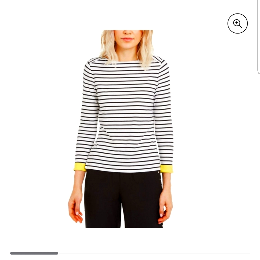 Nwt Women's Anne Klein boat neck long sleeve top